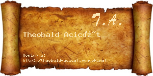 Theobald Acicét névjegykártya